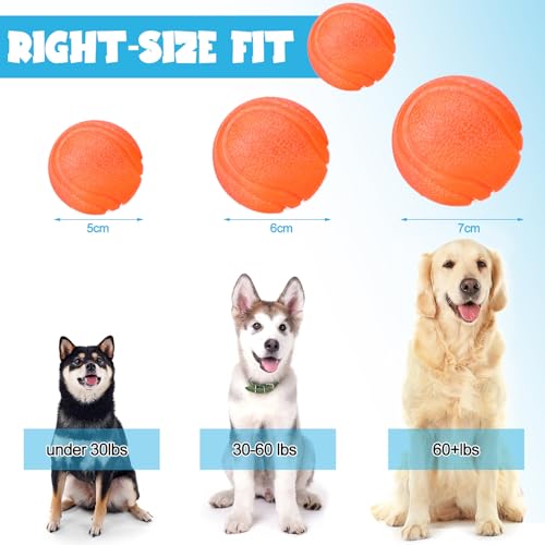 Image of Jenaai 20 Pcs Indestructible Dog Toy Balls for Aggressive Chewers Chew Resistant Solid Rubber Bouncy Ball for Teeth Cleaning,2.36 inches / 6cm Diameter