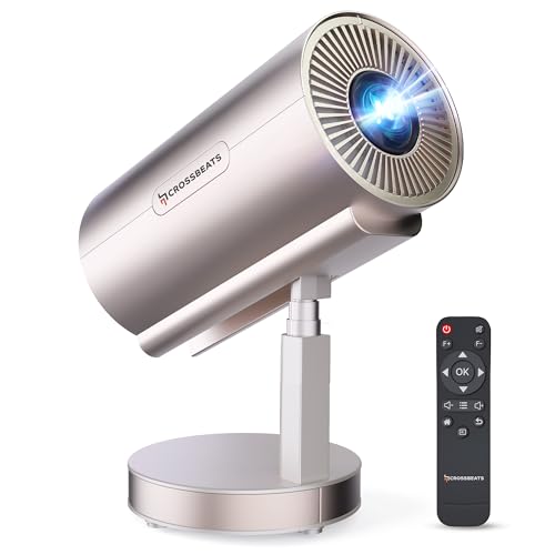 Image of Crossbeats Lumex Smart Projector 4k Ultra HD| Mini Projector for Room Support 1080P |Upto 14000 Lumens Android 13 Built-in Netflix, Prime, YouTube Portable Design 720P, Speaker WiFi 300 inch Wide Display
