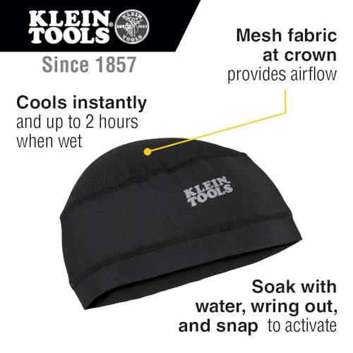 Image of Klein Tools 60181 Cooling Helmet Liner, Under Hard Hat Cap with Mesh Fabric at Crown