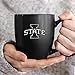 Rico Industries NCAA Iowa State Cyclones Main 15oz Laser Engraved Matte Black Ceramic Bistro Mug - For Hot or Cold Drinks