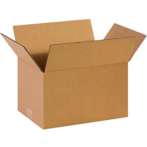Image of BOX USA Shipping Boxes Medium 14 inchL x 10 inchW x 8 inchH, 75-Pack | Corrugated Cardboard Box for Packing, Moving and Storage