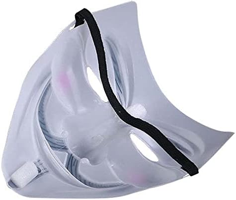 FNA FASHIONS® Guy Fawkes Mask -V for Vendetta, Anonymous Hacker Cosplay Party Mask, Black, White - Image 3