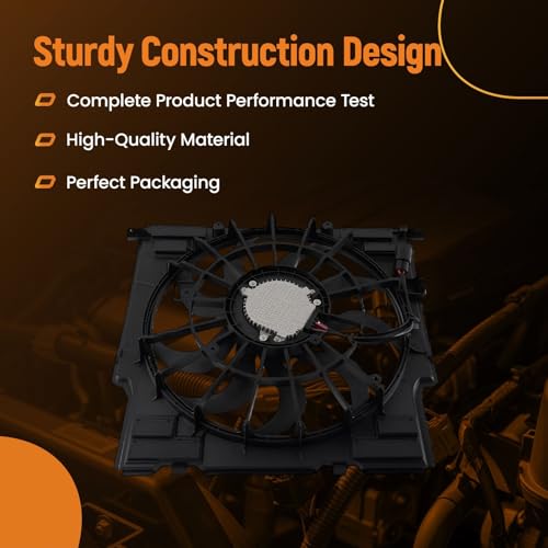 Image of maXpeedingrods Radiator Fan Assembly with Shroud for BMW G01 X3 2018-2023, G02 X4 2019-2023 2.0L, 17428487637 17118642750 75319