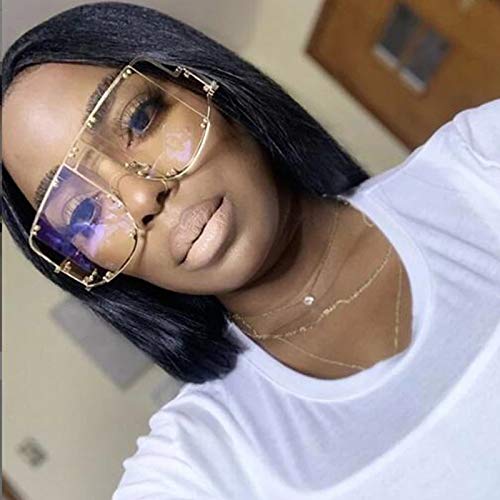 COTIA/Fashion Square Sunglasses Women New Oversized Mirror Men Shades Glasses Luxury Brand Metal Rivet Fashion Female Eyewear4