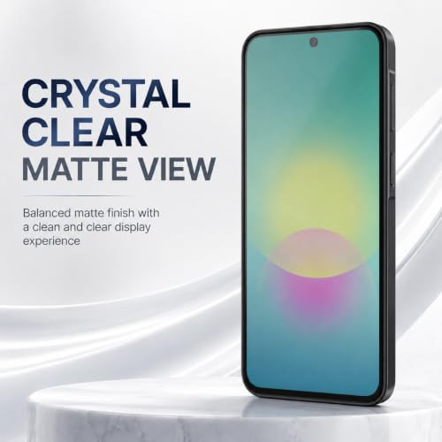 Image of FIRST MART Matte Anti-Glare Tempered Glass for Samsung Galaxy A27 With Installation Kit | Military-Grade Gaming Screen Protector & Cable Guard | Edge to Edge Coverage | Black