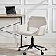 Elegant Beige Computer Chair – Adjustable Seat Height with 360° Swivel Base – Comfortable Armrests and Soft Fabric – Swivel & Adjustable Height Function,Beige,61x56x76-86cm