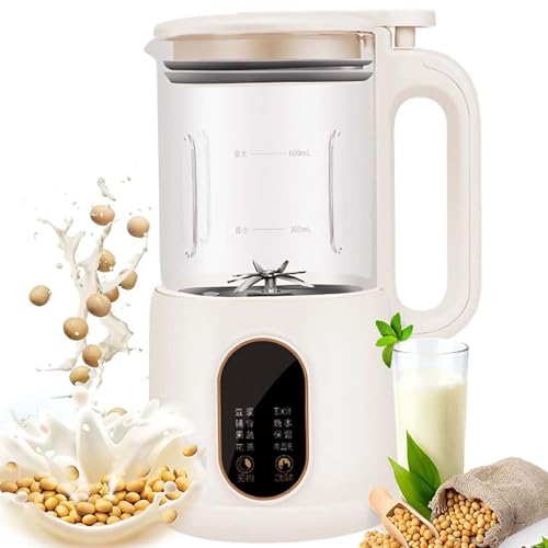 Máquina De Leche De Nuez De 400w, Máquina Automática De Leche De Soja De 600ml Con Función De Autolimpieza Y Reserva Inteligente De 18 Horas, Ideal Para Leches Vegetales Caseras Como Avena