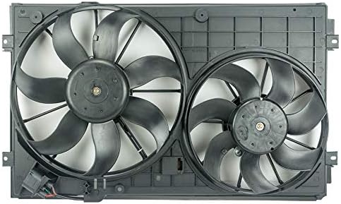 Focreedy VW101 Replacement Dual Radiator & Condenser Cooling Fan Assembly for Volkswagen Jetta VW Rabbit Golf Beetle L5 2.5L : Automotive