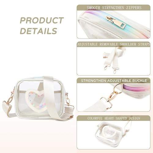Clear Crossbody Bag for Women Girls Kids Purse Toddlers Shoulder Messenger Handbags Transparent Bags Wallet Pouch4
