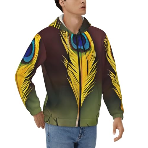 Sweat à capuche décontracté homme veste manches longues zippée imprimée