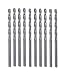 1/8-Inch Drill Bit, Black Oxide Jobber Length, 10 Pack