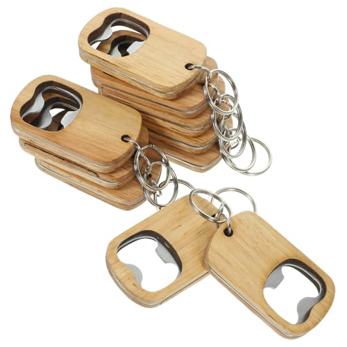 Ouvre-bouteille porte-clés en bois décapsuleur portable pour cuisine et fête