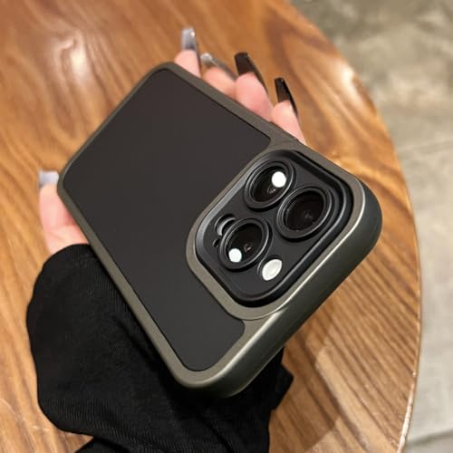 Coque de luxe iPhone 15 Pro Max antichoc silicone mat métallique