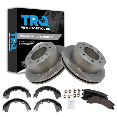Image of TRQ Ceramic Brake Pad & Rotor Kit Compatible with 2013-2017 Chevrolet 2011-2019 GMC