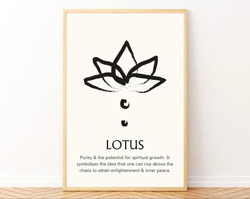 Image of Gamya Spiritual Big Aesthetic Framed Meditation Affirmation Motivational Posters For Living Room, Bedroom Office Wall Decor, Dopamine art /Girls Boys Gift Item (13x19 Inches) (Spiritual Symbols (A))