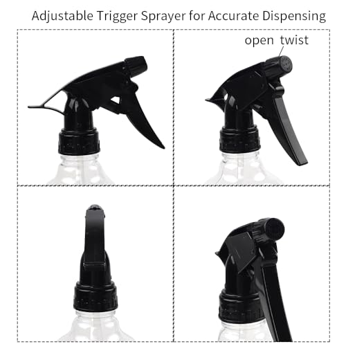 superlele spray bottles 7pcs 8oz empty plastic spray bottle with adjustable nozzle for hair and cleaning solutions includes funnel and labels