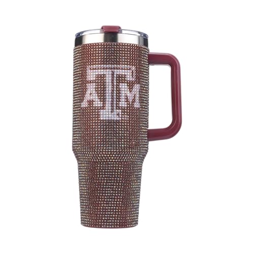 Image of The Memory Company Officially Licensed 40oz TC Bling Game Day Tumbler with Vintage Logo, Texas A&M University