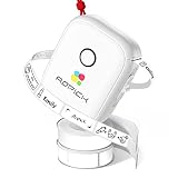 Etikettiergerät, Aopick Bluetooth Beschriftungsgerät Selbstklebend, Tragbarer USB Kabelloser Aufladen Etikettendrucker Kompatibel iOS & Android für Zuhause, Büro, Datum, mit 2 Schriftbänder