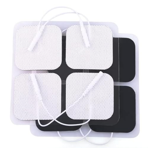 Image of AGAM TENS Electrode Pads - Replacement Electrodes for TENS Digital Therapy Machine - Reusable Self-Adhesive Pads (Square, Pack Of 4 | 2 * 2 IN))