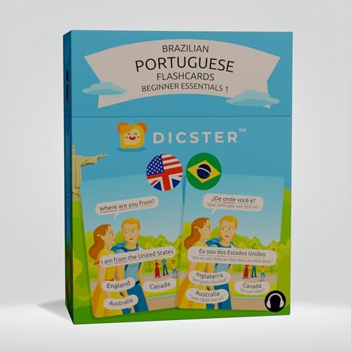 Brazilian Portuguese Flashcards - Beginner Essentials 1: 52 flashcards and 270+ Essential Words & Phrases, Pronunciation Guides, Online Audio, and Illustrations for Students & Travelers