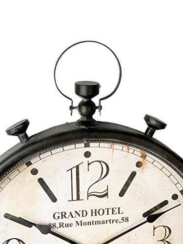 Large Pocket Watch Metal Wall Clock With Antique Frame For Living Room Decor, Oversized Farmhouse Wall Clock Decor, Silent Non-Ticking Battery Operated 23.5" X 30" #TOP3