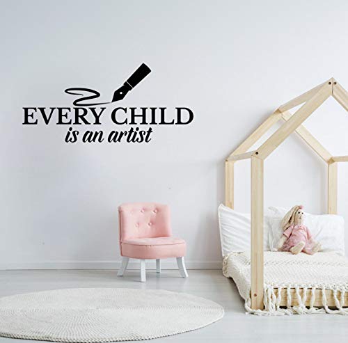 Fssdd Every Child Is An Artist Quote Home Decor For Kids Room Pvc Wall Stickers 65X30cm