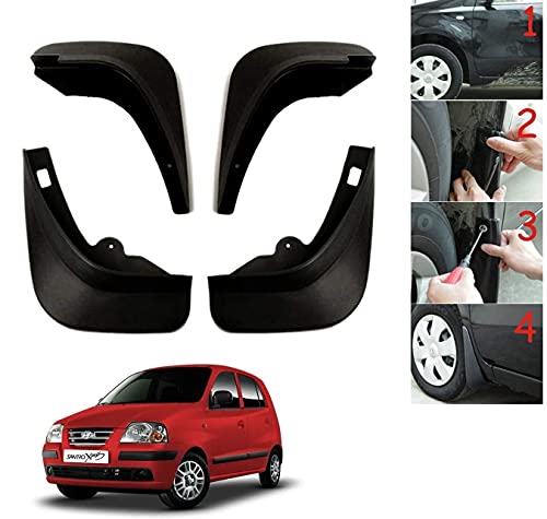 Image of Auto Addict Car Mud Flaps Splash Guards (O.E Type Custom,4 pcs) for Hyundai Santro Xing