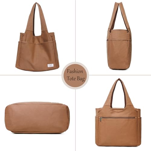 Image of KYALOU Utility Large Tote Bag, Women Casual Shoulder Bags for Work School Gym Beach Travel Shopping Grocery