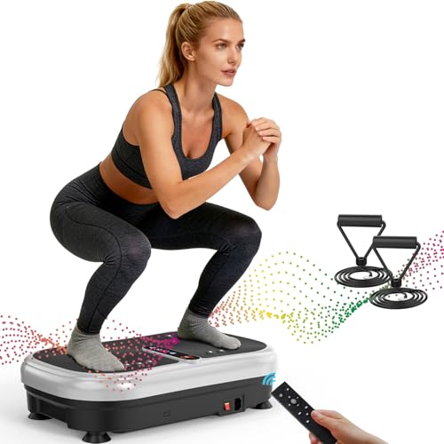 Image of AXV Vibration Plate Fitness Platform Exercise Machine Vibrating Shaking Full Body Shaker Workout Vibrate Stand Shake Board Sport for Weight Loss Fat Burner for Gym Home Office