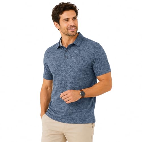 Polo de golf respirant haut de gamme en tissu extensible stretch
