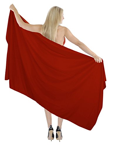 Preisvergleich Produktbild LA LEELA Christmas Kostüme Weihnachtsmann Geschenke Urlaubs Party Badebekleidung Sarong Wickeln Bademode Badeanzug Badeanzug verschleiern Pareo Rock Rot_V485 eine Größe: Länge: 78" Breite: 39"