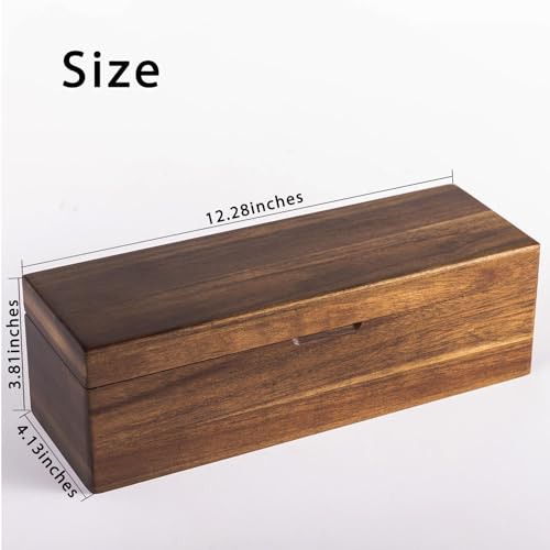 Acacia Wooden Tea Bag Organizers, Tea packet Storage Boxes, Tea Caddy for Tea Bags Chest, Teabag Holder Containers, Teabox Station Display, Organizador De Tes Caja Para Te, 4 Compartments by FLYIEE - Image 2