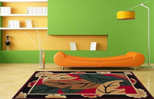 Image of Soft Thick Geometric Acrylic Washable Anti Skid Carpet. for Living Room Bedroom. Hall Size 5 x 7 feet (150X210 Cm) Multi D41