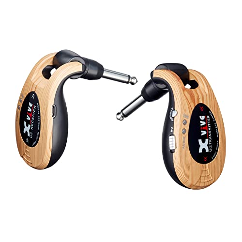 Xvive U2 Wireless Guitar System Gold 2.4GHz Transmitter and Receiver for Electric Guitar Bass, Violin, Keyboard