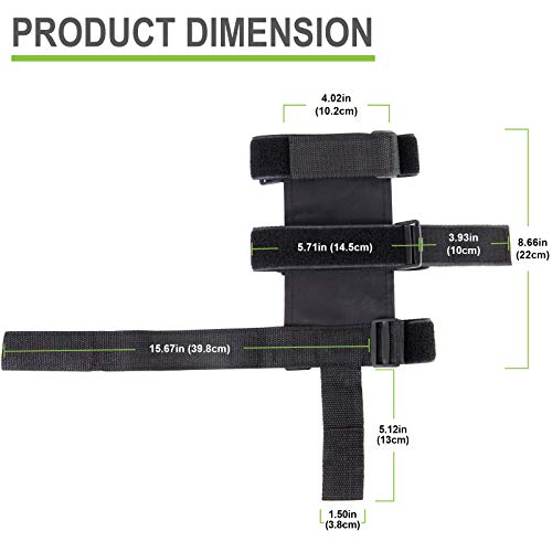 Jeep Wrangler Roll Bar Fire Extinguisher Mount Holder Adjustable Fire Extinguisher Holder Auto Interior Accessories for JK JKU JL TJ CJ - Jeep Lover Gifts (Without Extinguisher) - Black