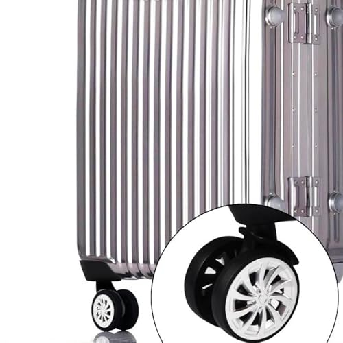1 Pair Luggage Suitcase Wheel, Luggage Wheels Replacement Travel Suitcase Caster Wheels 360° Swivel, Trunk Luggage Wheel Spare Part Replacement Left and Right Wheels (A18)2