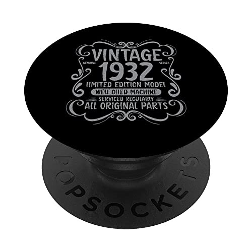 Camiseta de cumpleaños 90 vintage fabricada en 1932 Edición limitada PopSockets PopGrip Intercambiable