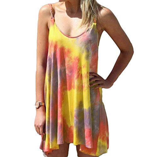 Ärmelloses Kleid - Strand Vertuschungen Für Frauen ? Strandkleider Für Frauen Tie-Dye Printed Casual Women Rock Cover