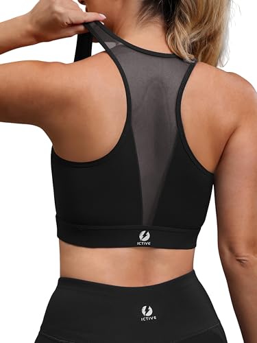 Sports Bras for Women High Impact Bust Push up Mesh Back Workout Yoga Running Bra2