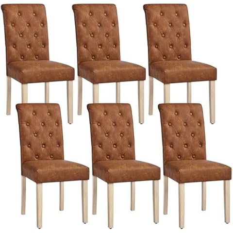 Yaheetech Upholstered Dining Chairs Set of 6 Cover