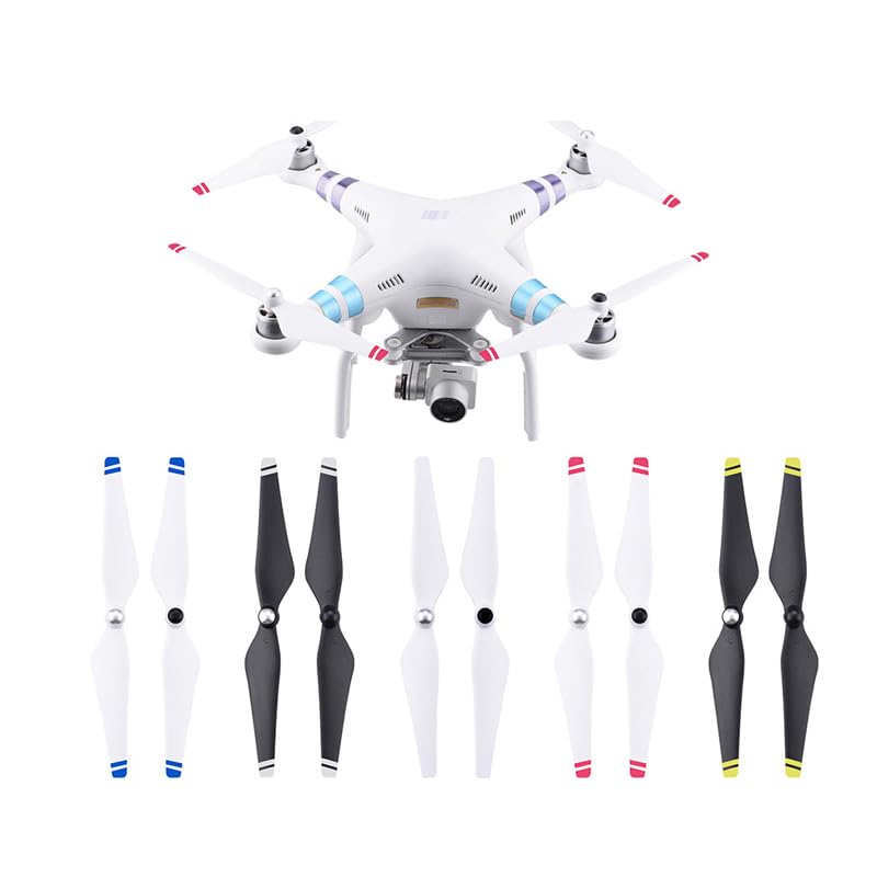 Image of 4 pair Drone blade self-tightening paddle is suitable for DJI Genie 2 /3 /3S /SE (Black with white border)