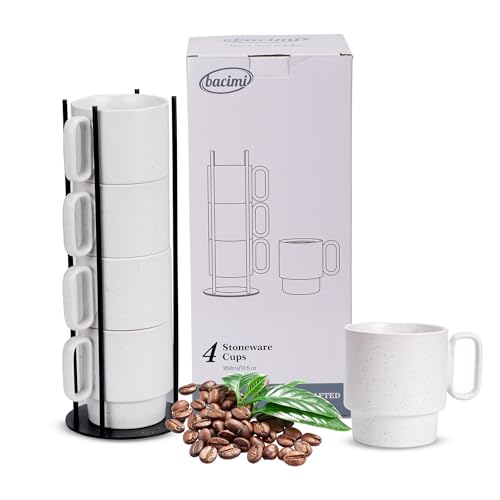 Set de 4 tazas apilables Bacimi con soporte metálico miniatura 1