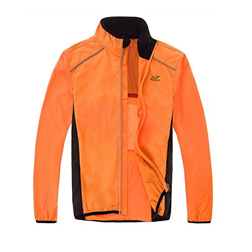 HomDSim - Chaqueta Impermeable - para Hombre Naranja Naranja X-Small