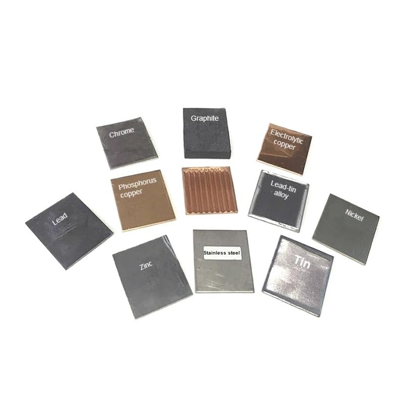 Hull Cell Electroplating Anode Plate Special for Hall Groove Testing Experiment Phosphor Bronze/Nickel/Tin/Zinc/Lead 70 * 60 * 3 mm(Stainess Steel)