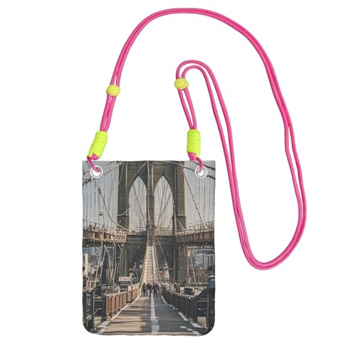 Pochette téléphone portable femme contre les pertes et vols en voyage fuchsia