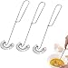 ysister 3 Piezas batidor de Espiral Cuchara mágica batidor, Batidor de Huevo, batidora de Empuje Manual de Acero Inoxidable, para batidor de Huevos, Fácil de Lavar
