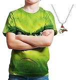 Enemttf Adult/Kids Christmas Green T-Shirt for Boys Girls Men Women Youth Kids 1-KL（12-14Y