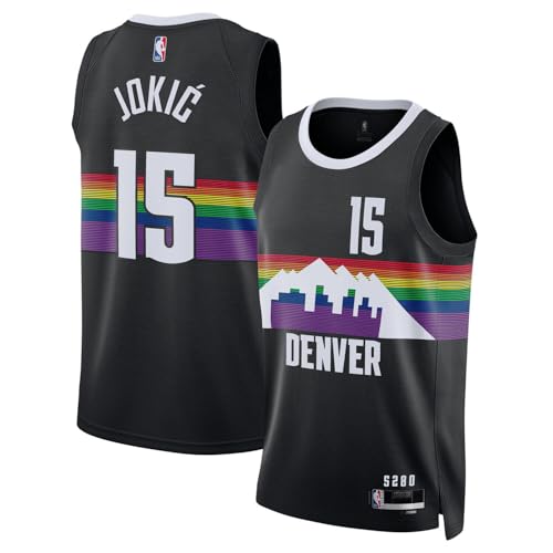 Outerstuff Nikola Jokic Denver Nuggets NBA Kids Youth 8-20 Black City Edition Swingman Jersey (US Numeric 10 12 Regular Black)