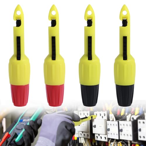 4 Pcs Wire Piercing Probe Kit, Portable Insulation Piercing Clip Set Wear Resistant Wire Piercing Testing Tool Piercing Probe Clip Tool for Multimeter Voltage Thermometer Voltmeter Testing, 2mm 4mm