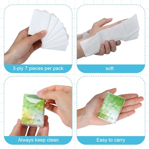 Image of Yinder 120 Pack Pocket Tissues Travel Size 3 Ply Facial Paper Bulk